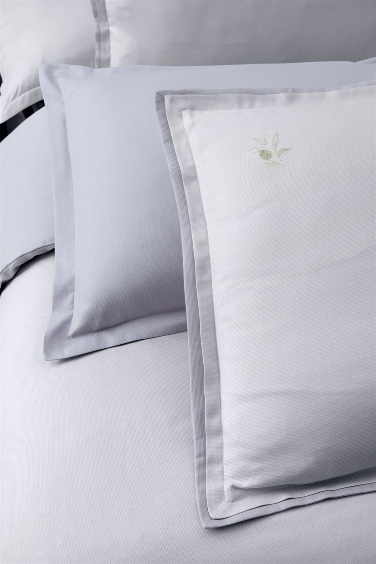 Solid Olive Armürlü Nevresim Takımı King Size V4