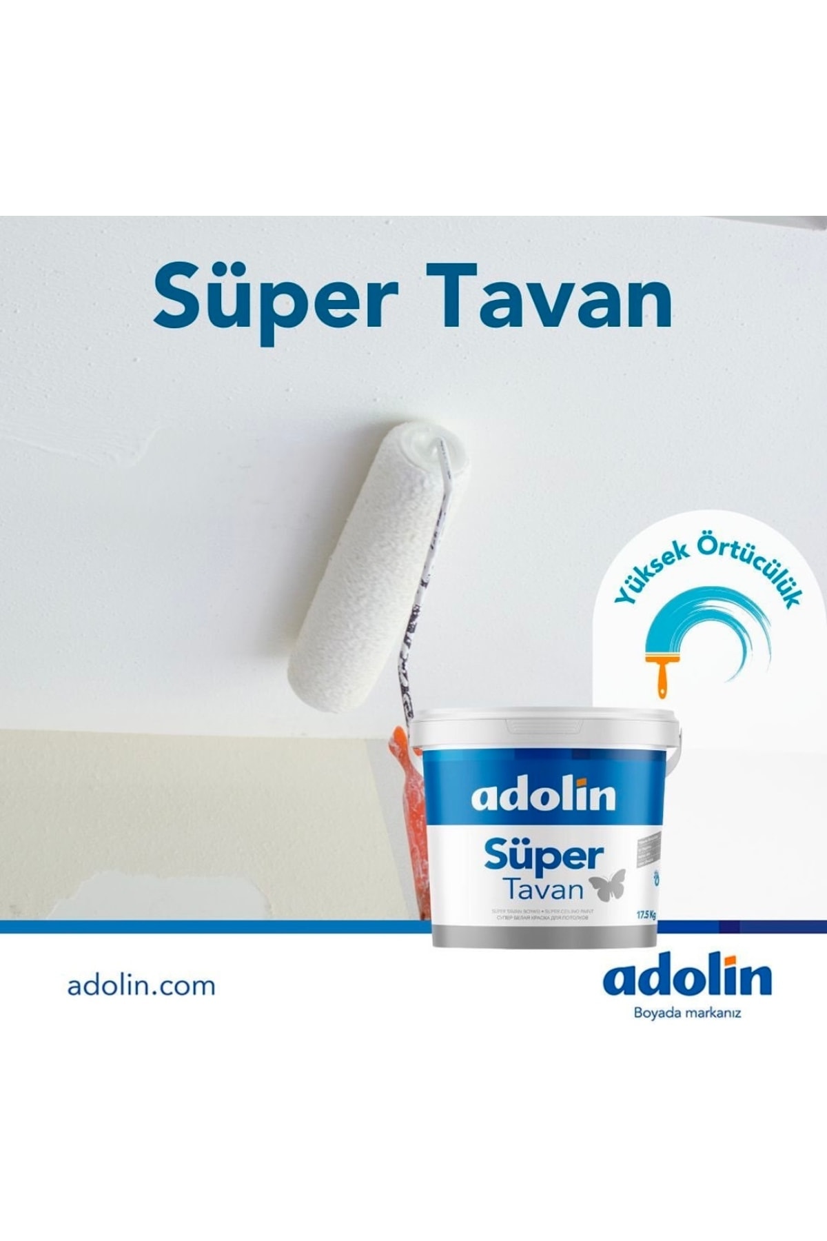Adolin Süper Tavan Boyası Beyaz (1KG)