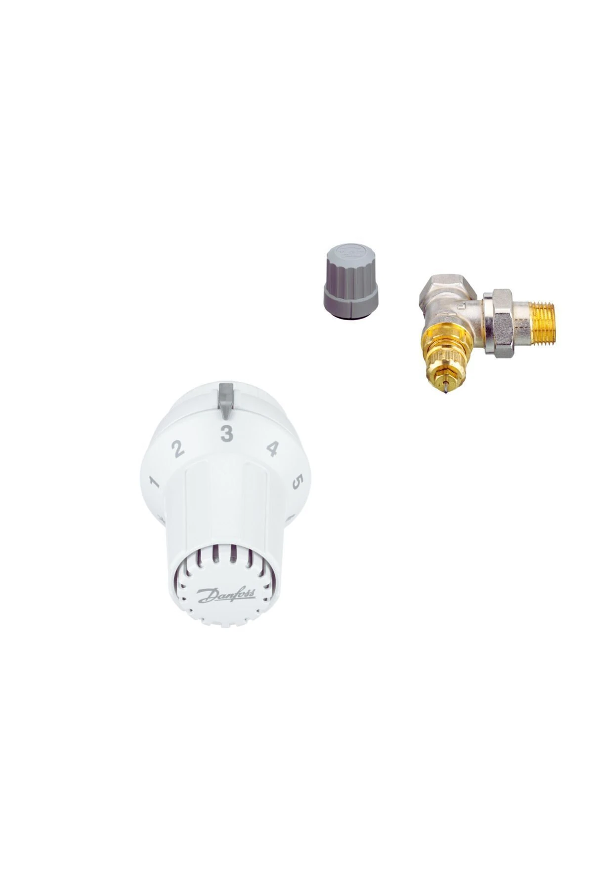 1/2" Köşe Tip Termostatik Radyatör Vana Takımı