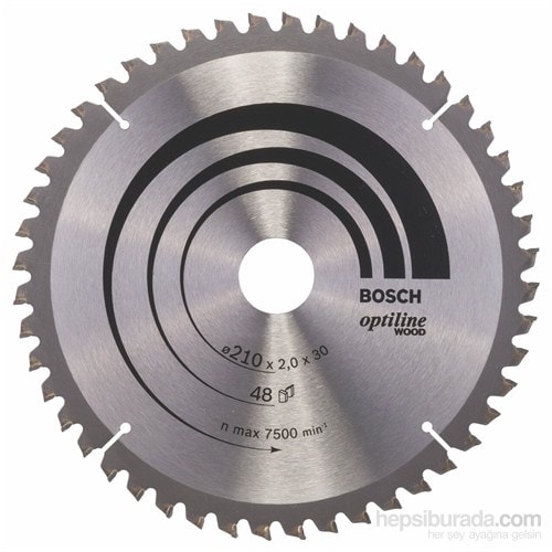 BOSCH - Optiline Serisi Ahşap İçin Daire Testere Bıçağı - 210 X 30 X 2,0 Mm, 48 Diş