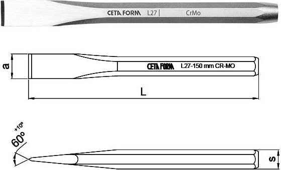 L27-150 Düz Keski (Tesviyeci Tipi) 150MM