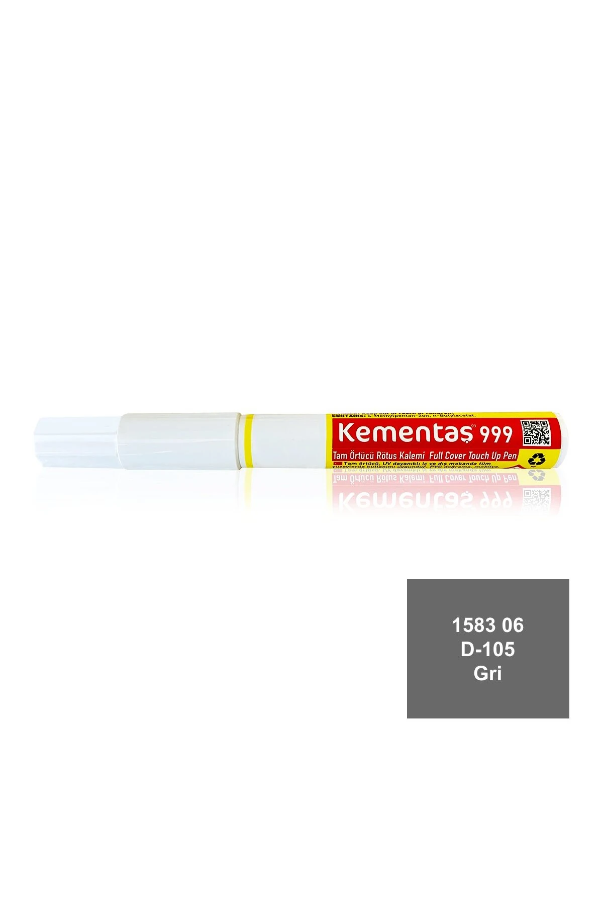 1583 06 d-105 Gri Tam Örtücü Rötuş Kalemi Tam Örtücü Rötuş Kalemleri