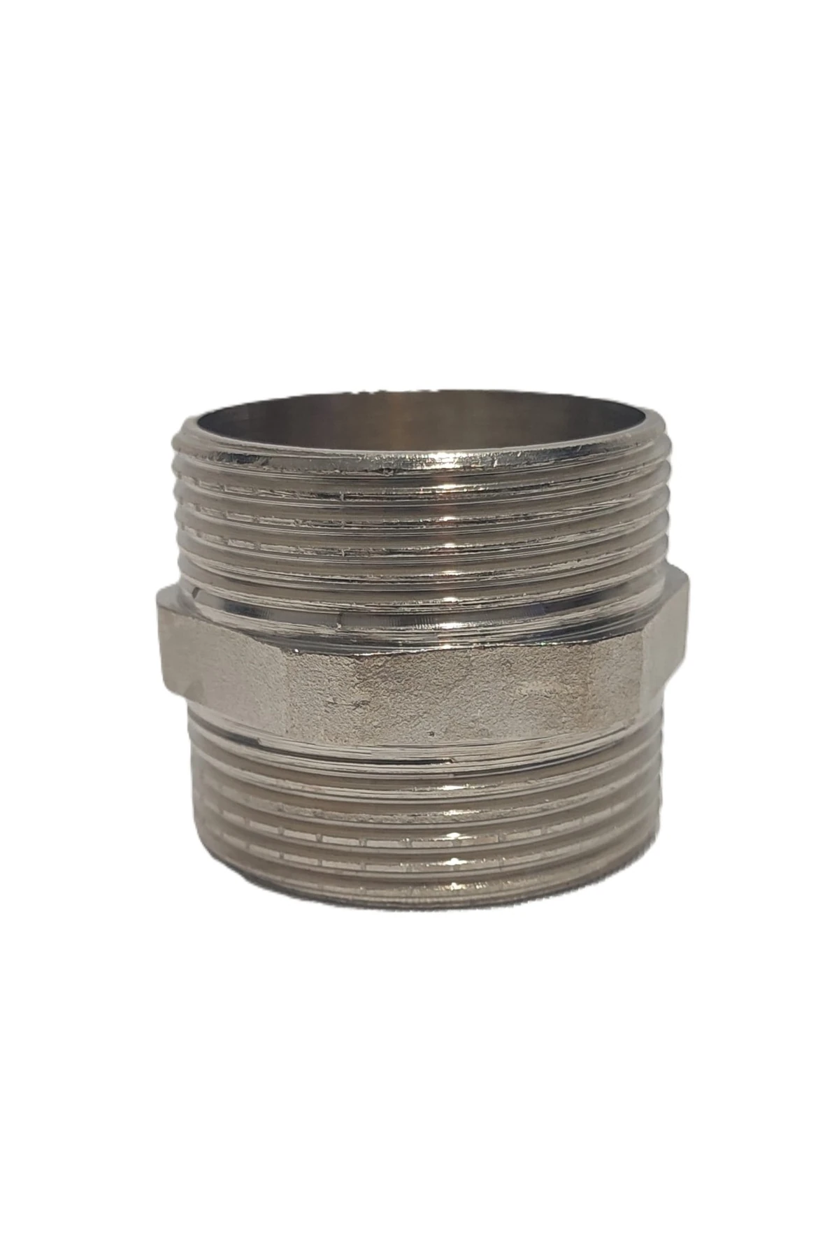 2'Li Paket 11/2" Sarı / Krom Dişli Nipel Dn40 - Chrome Nipple