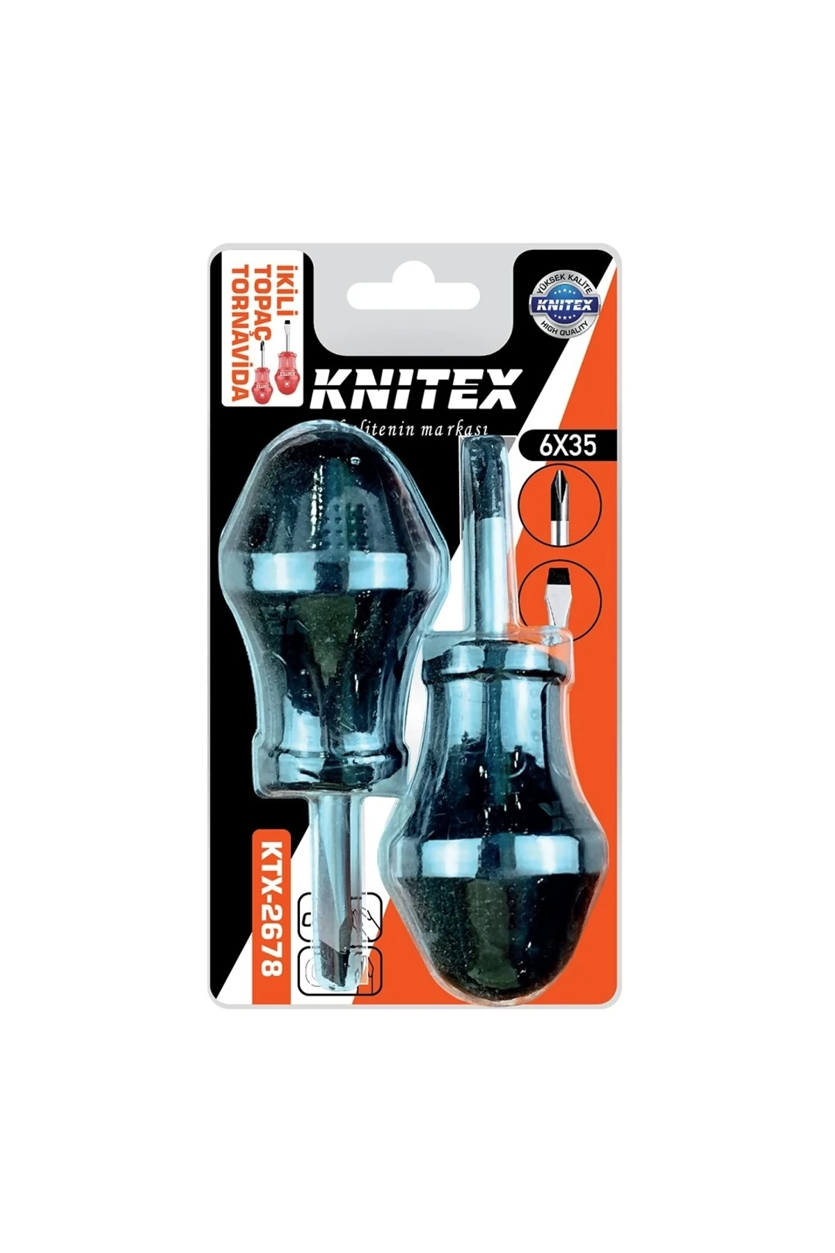 2pcs - Yıldız-düz Topaç Tornavida Seti 6x35