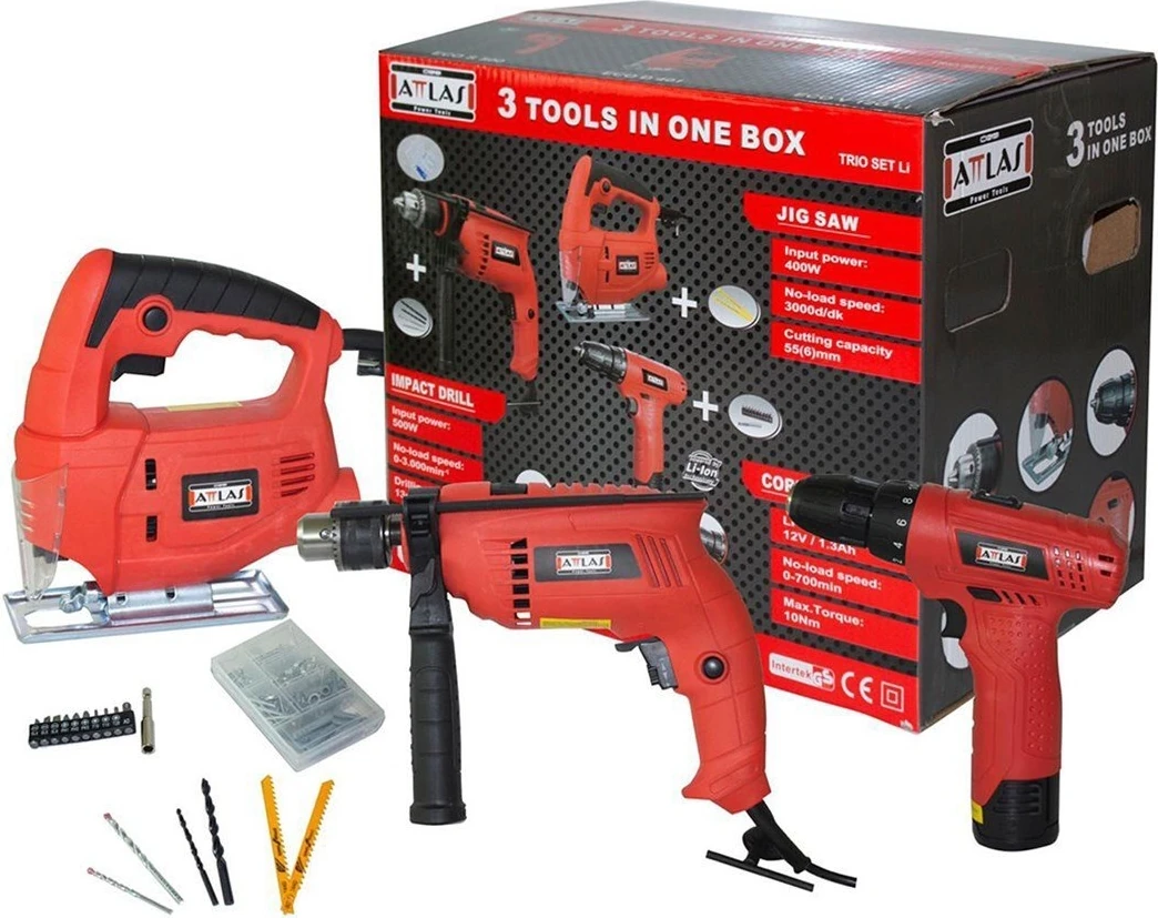 Trio Set Matkap + Dekupaj Testere + 12 V Vidalama (A0602025)