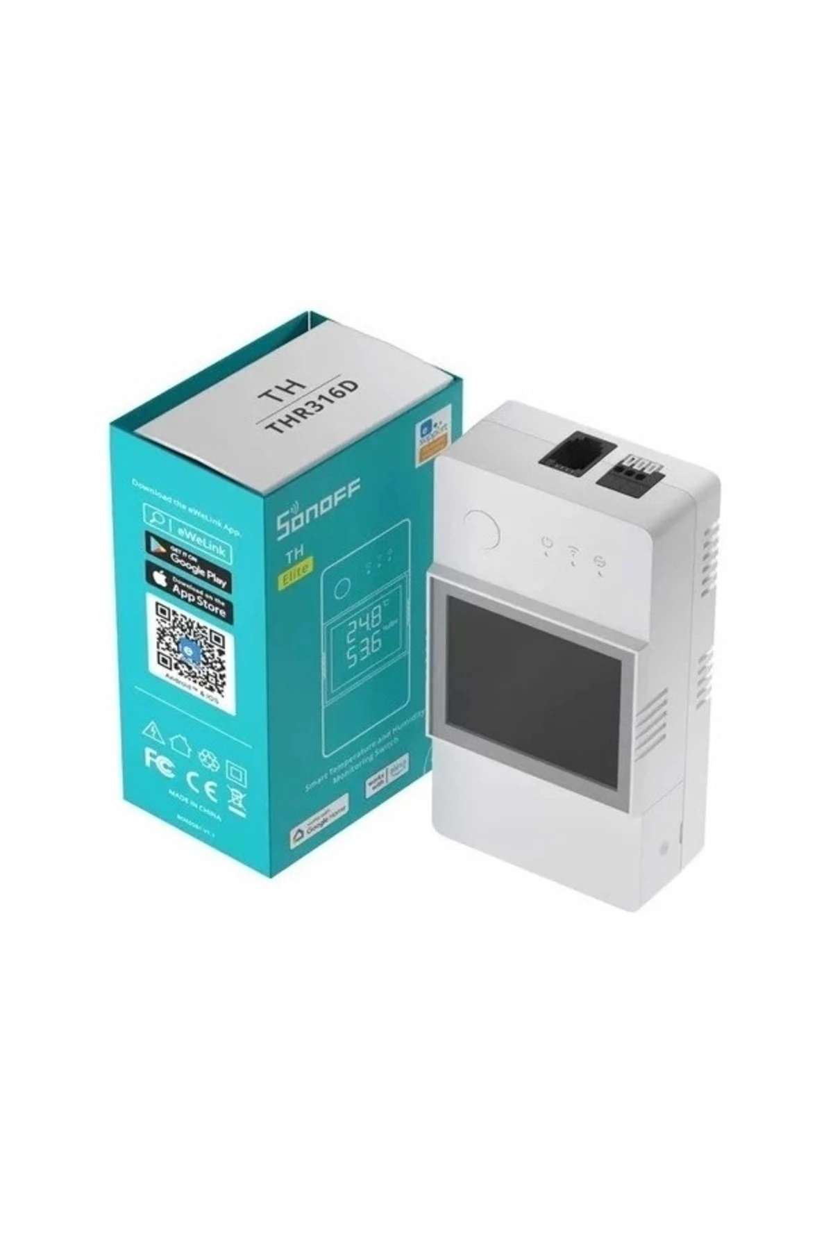 Sonoff Th Elite 20a Akıllı Sıcaklık Ve Nem Wifi Anahtarı