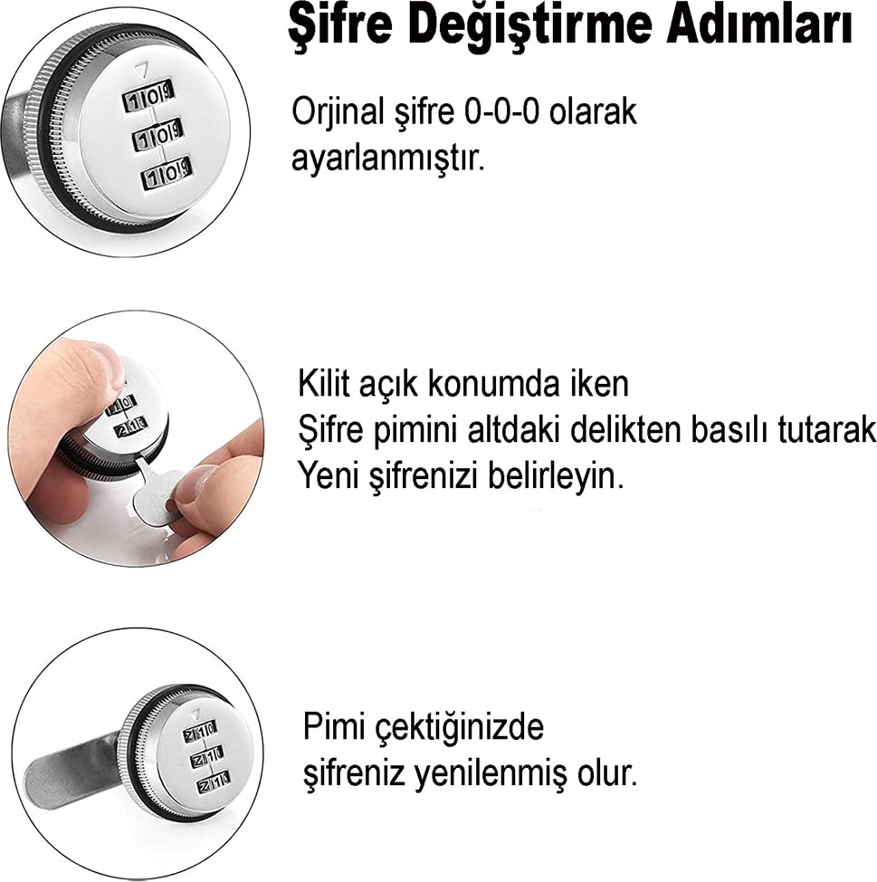 Şifreli Kilit Mobilya Çelik Dolap Soyunma Dolabı Çekmece Kilidi