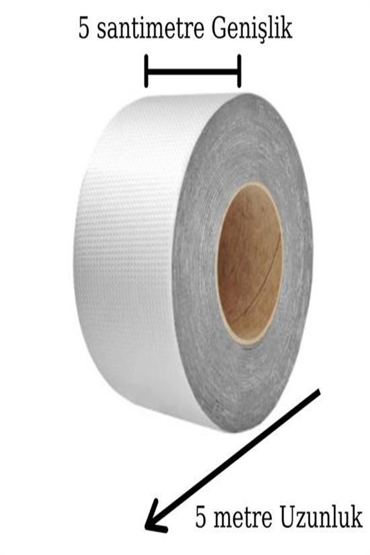 OZKUVVET Isıya Dayanıklı Su Geçirmez Çatı Boru Duvar Çatlak Onarıcı Yapışkan Çamur Bant Folyo (5 Mt x 5 Cm)