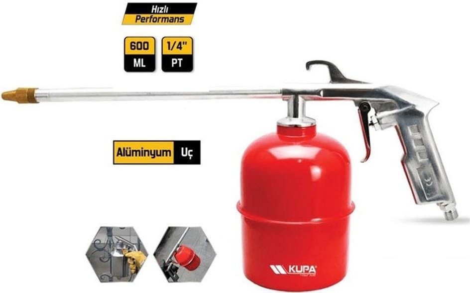 Kupa Sıvı Hazneli Mazot Tabancası 600 ml - 6.3 Bar