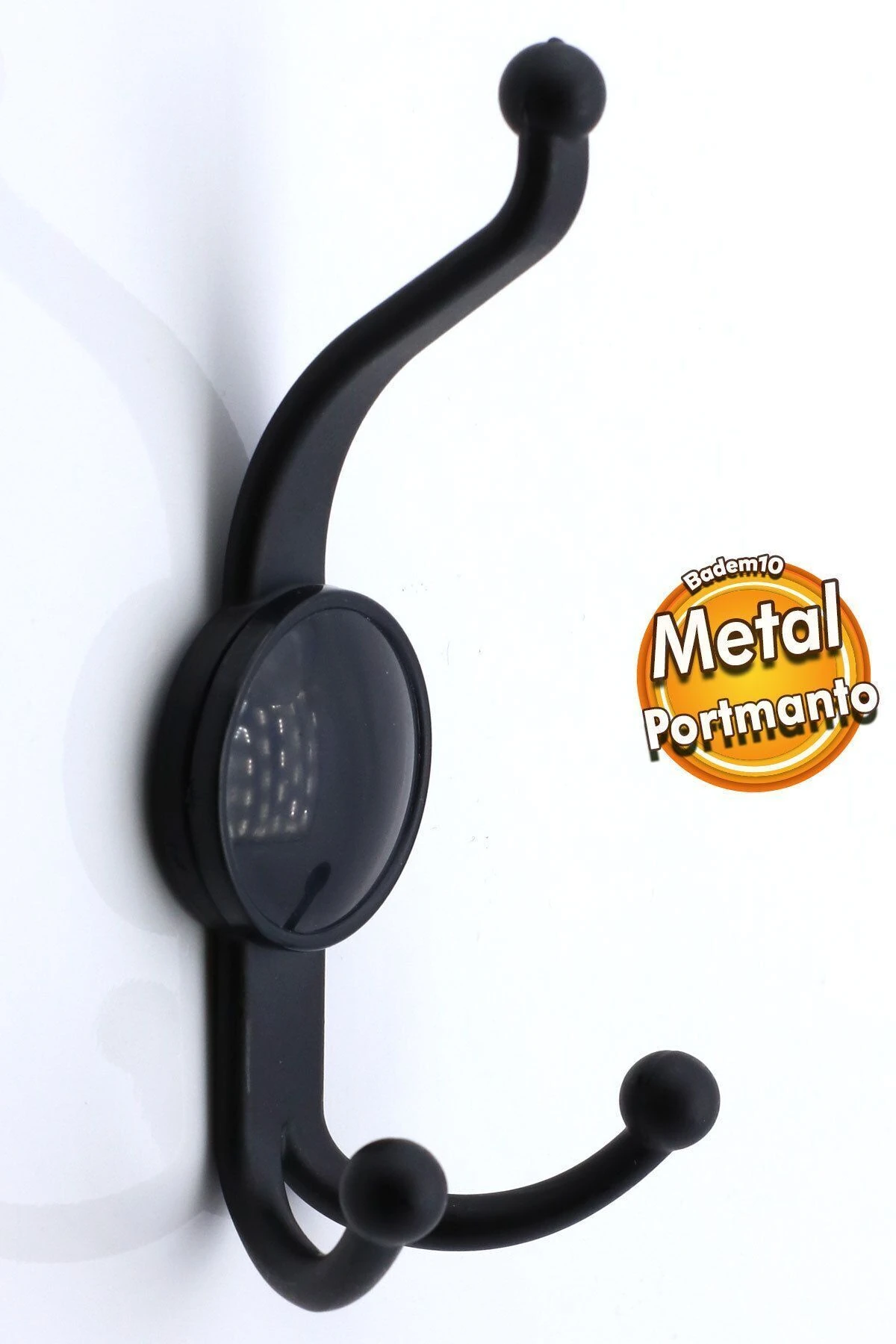 Boncuk Portmanto Askı Vestiyer Duvar Dolap Elbise Askısı Siyah Metal Mobilya Kapı Askılığı Askılık