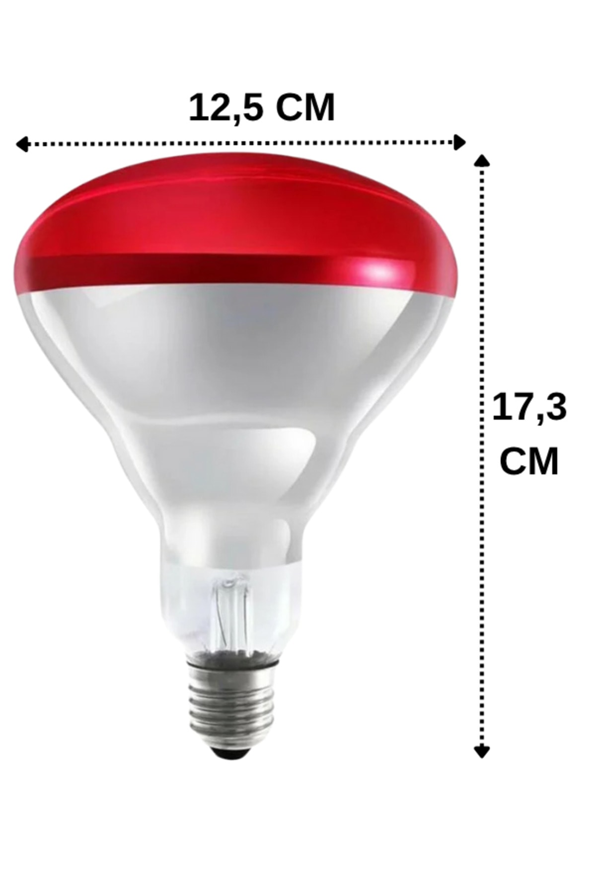 (10 Adet) 250W Kızılötesi (infrared) Hayvan Isıtma ve Fizik Tedavi Lambası (Kırmızı Işık)