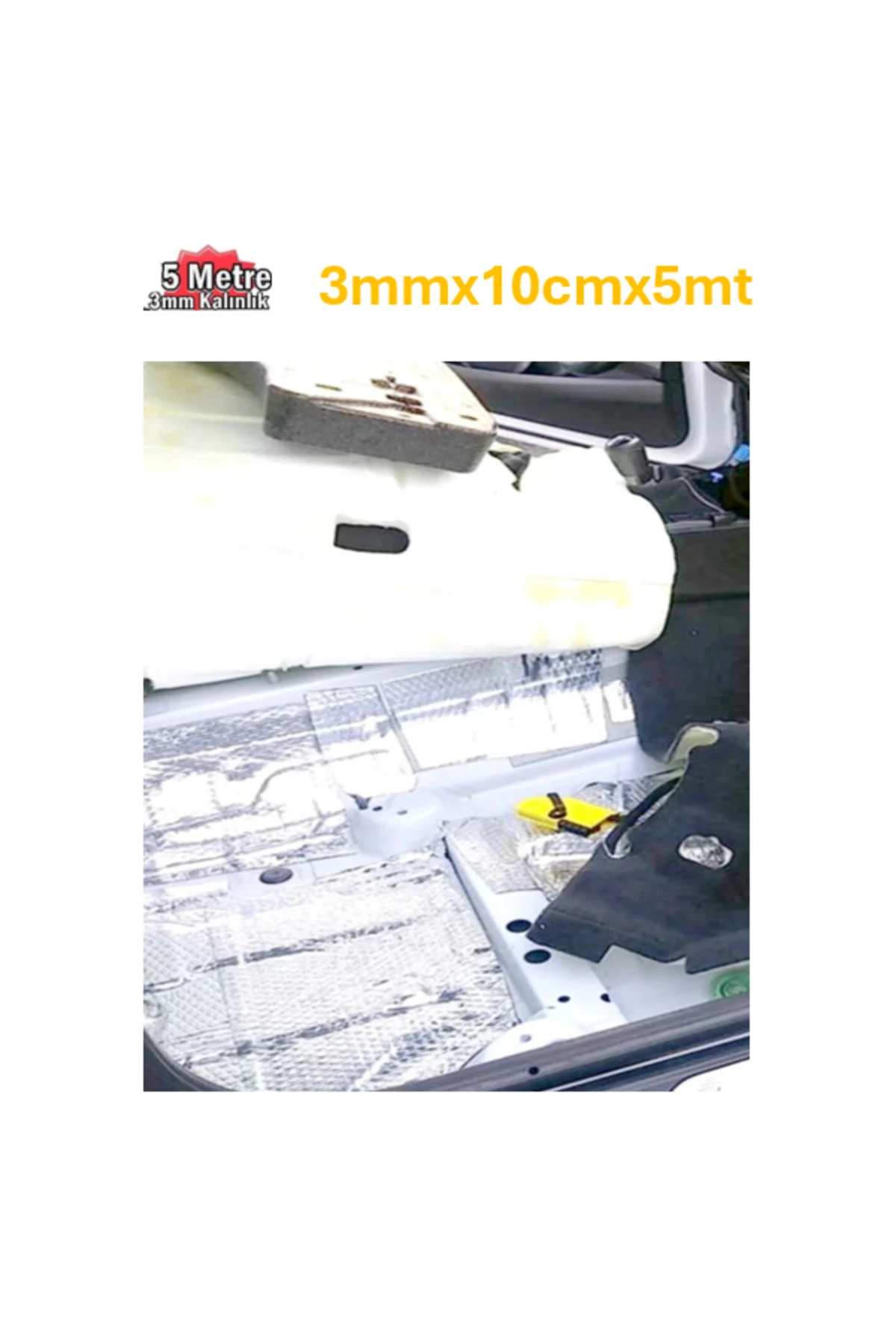 Folyolu Kauçuk Bant 3mmx10cmx5mt Isı Ve Ses İzolasyon Bandı Alüminyum Kauçuk Yalıtım Bandı