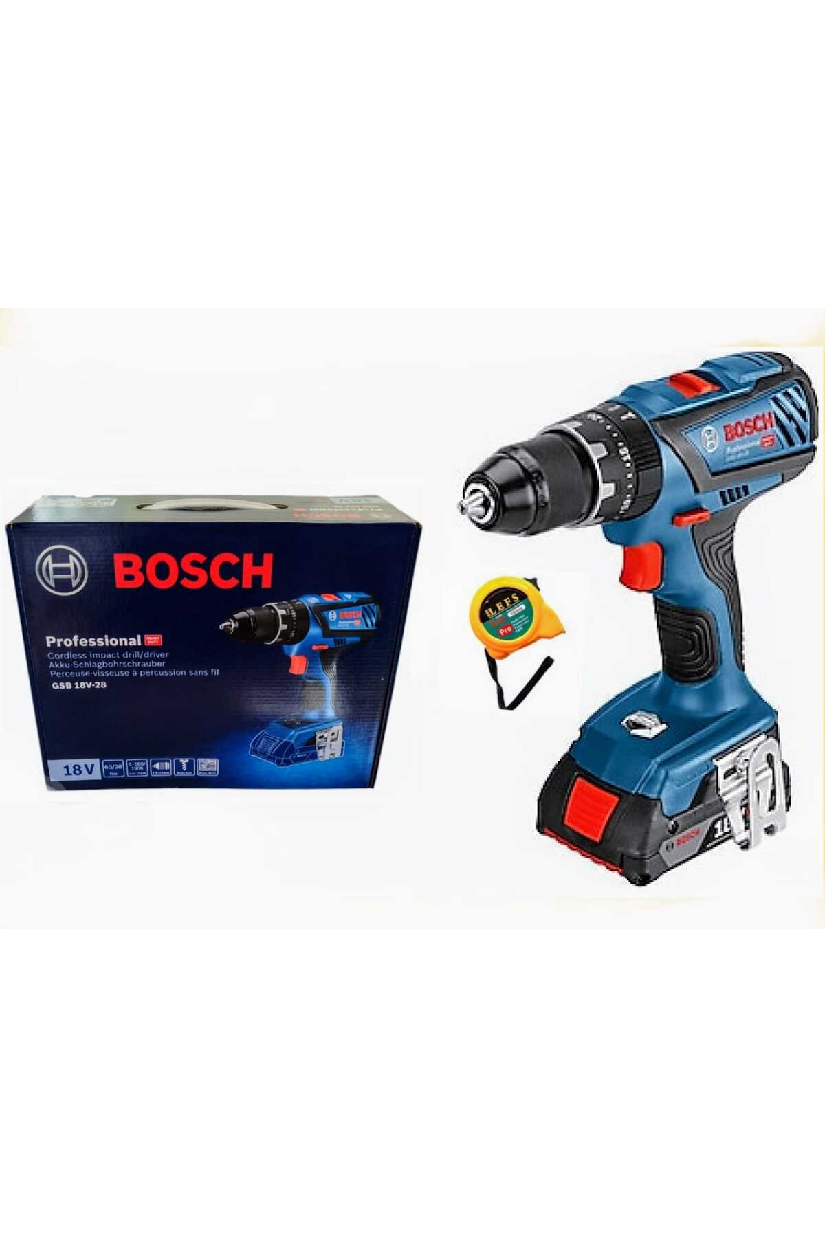 BOSCH Gsb 18 V 28 Darbeli Tek Bataryalı Akülü Vidalama (KARTON KUTULU)