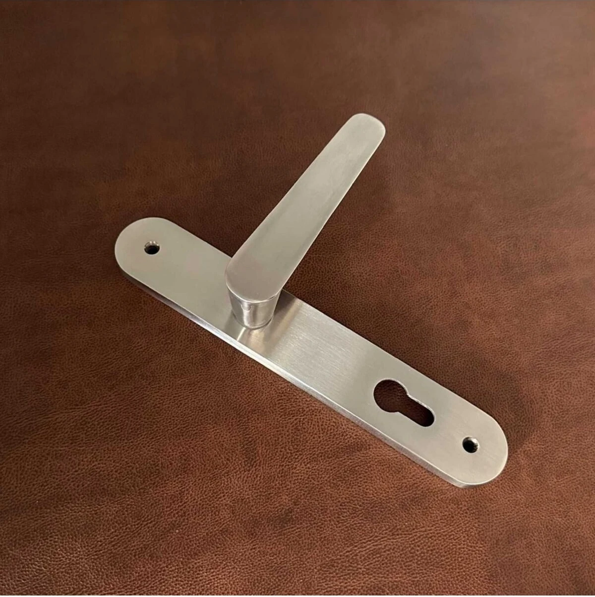 Kaira Inox Zamak Aynalı Yale Çelik Kapı Kolu 1 Takım