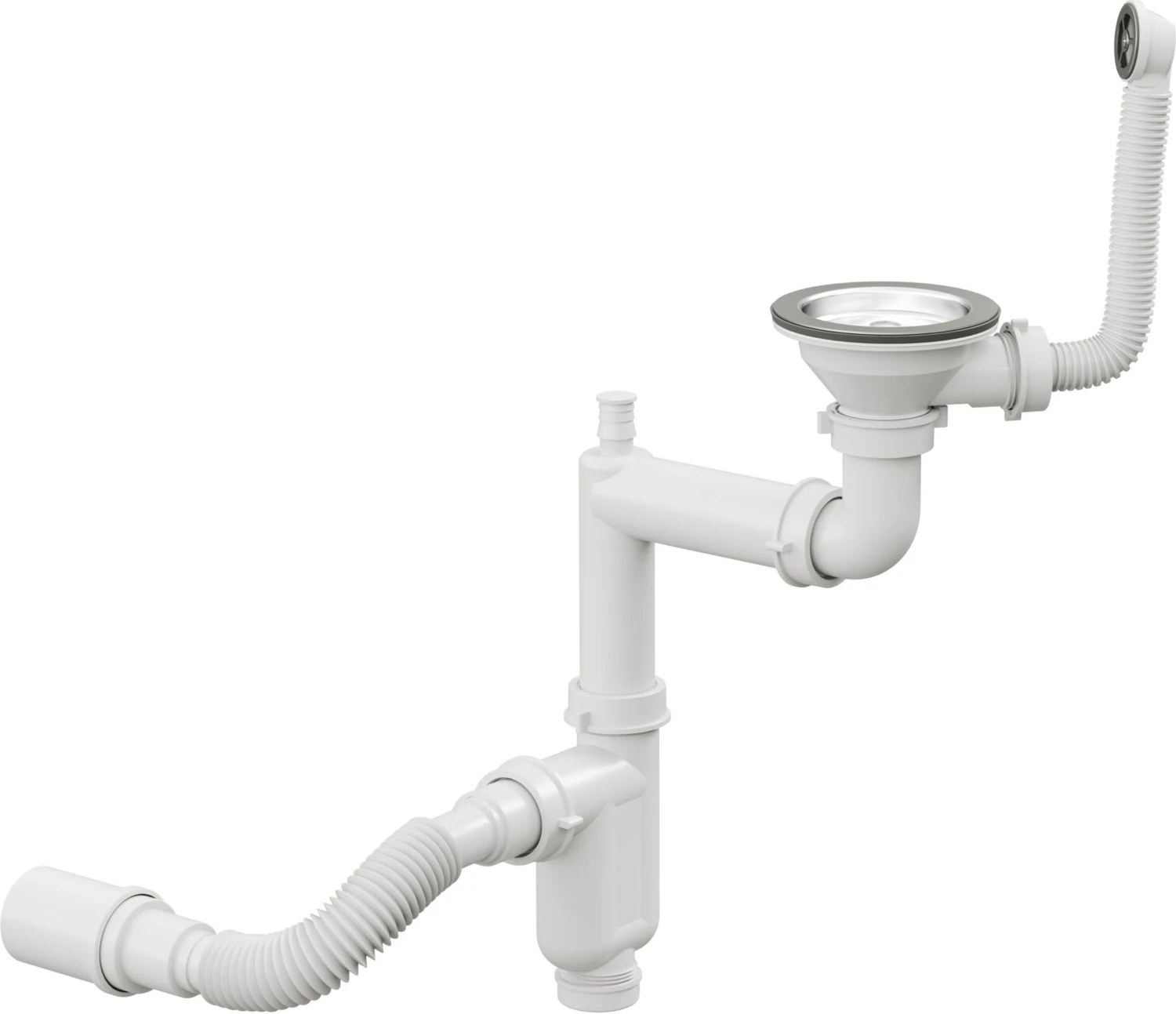 Comfort Mutfak Eviye Sifonu – Yer Kazandıran, Kolay Temizlenir, Ayarlanabilir Koku Önleyici, Gider Borulu-11,5 cm. eviye giriş Çaplı