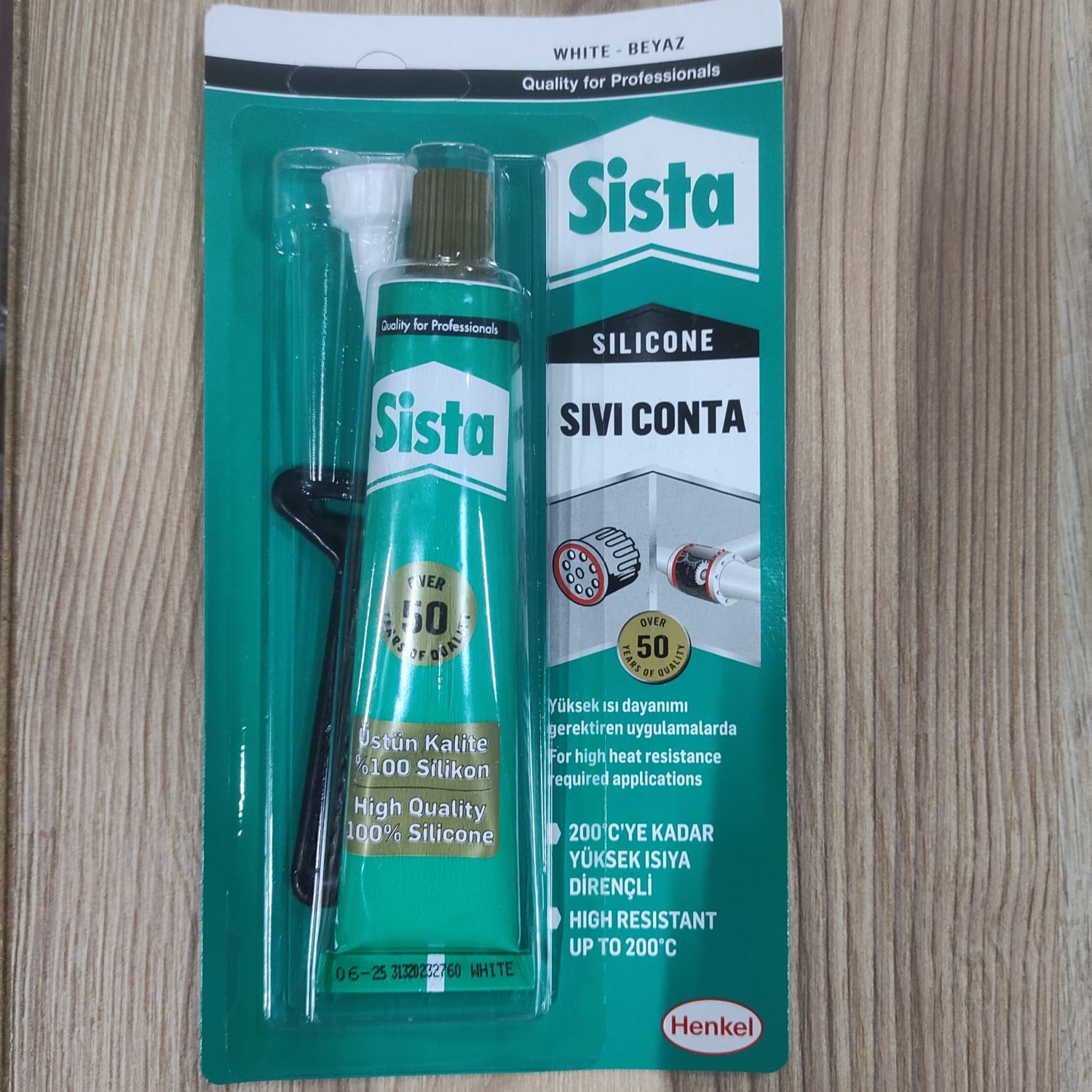 Sıvı Conta Beyaz Renk 200 Dereceye Dayanıklı Üstün Kalite Henkel Ürünü 50 Gram 1 Adet