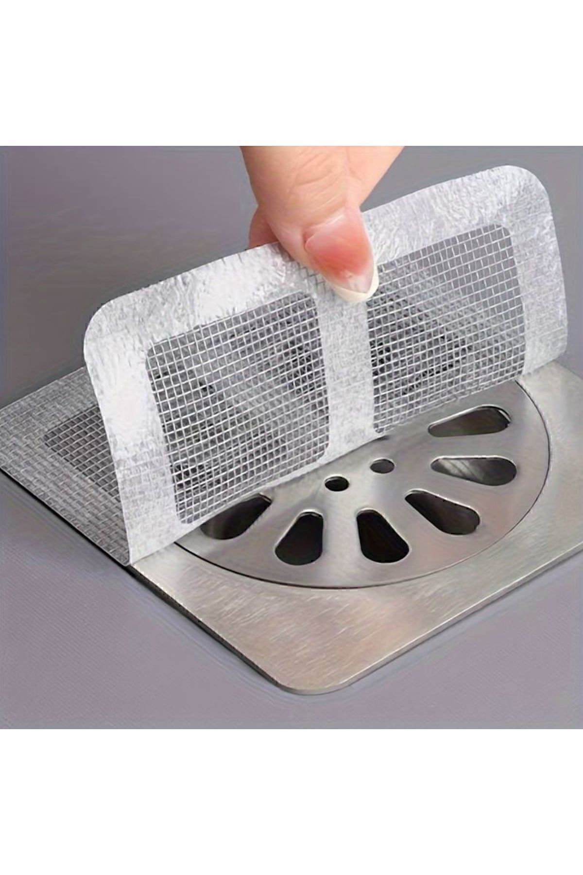 4 Adet Yapışkanlı Tek Kullanımlık Banyo Gider Saç Kıl Tutucu Ve Mutfak Evye Çöp Ayırma Süzgeci