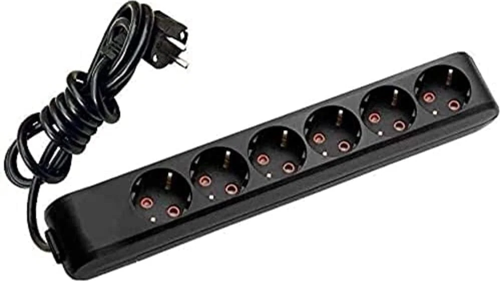 Multi-Let Siyah Priz Topraklı Kablolu Çocuk Korumalı 3mt,