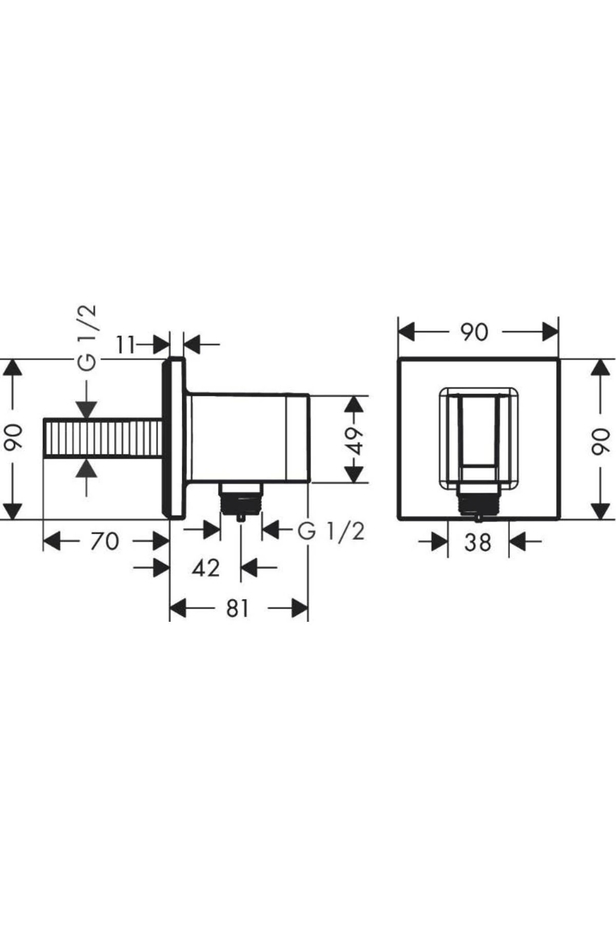 Fıxfıt El Duşu Tutucu Siyah - 26889670