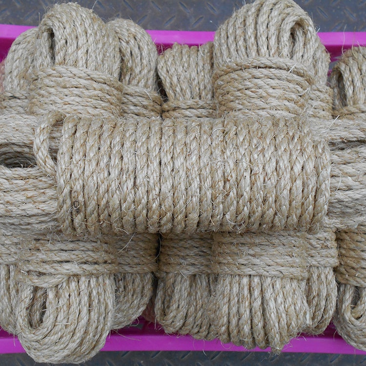 8mm Sisal Beyaz Kahverengi Halat Beyaz 10M (Yurt Dışından)