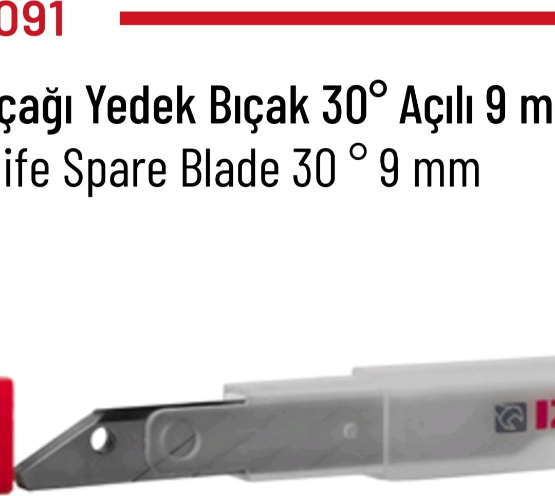 Maket Bıçağı Yedek (30 Derece Açılı) 9mm