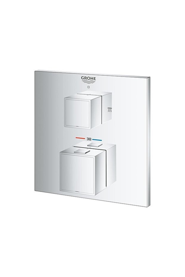 Grohtherm Cube Termostatik Banyo Duş Bataryası 2 çıkışlı divertörlü- 24154000