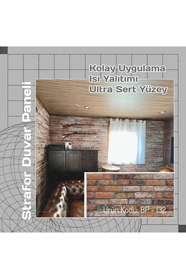 Taş Desen Strafor Panel 100x50 cm - Model BP-132