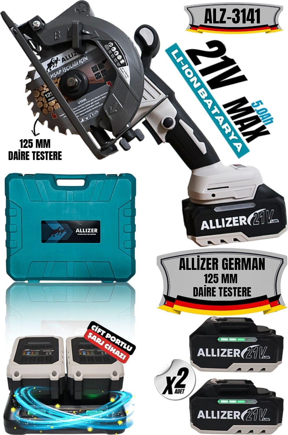 Allizer Gri 125 mm Daire Testere