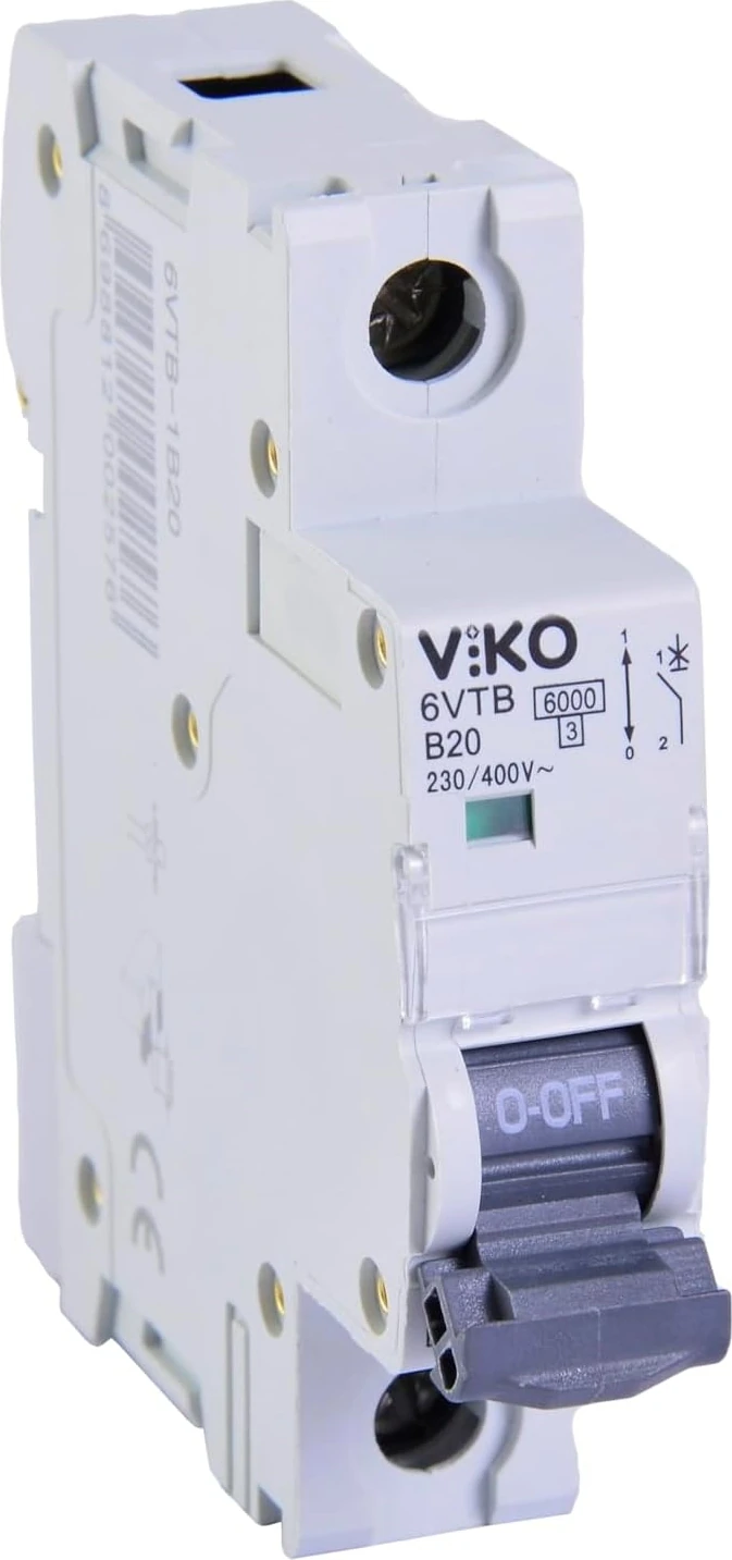 6VTB-1B20 Otomatik Sigorta 6ka B Tipi 1 Kutup 20A