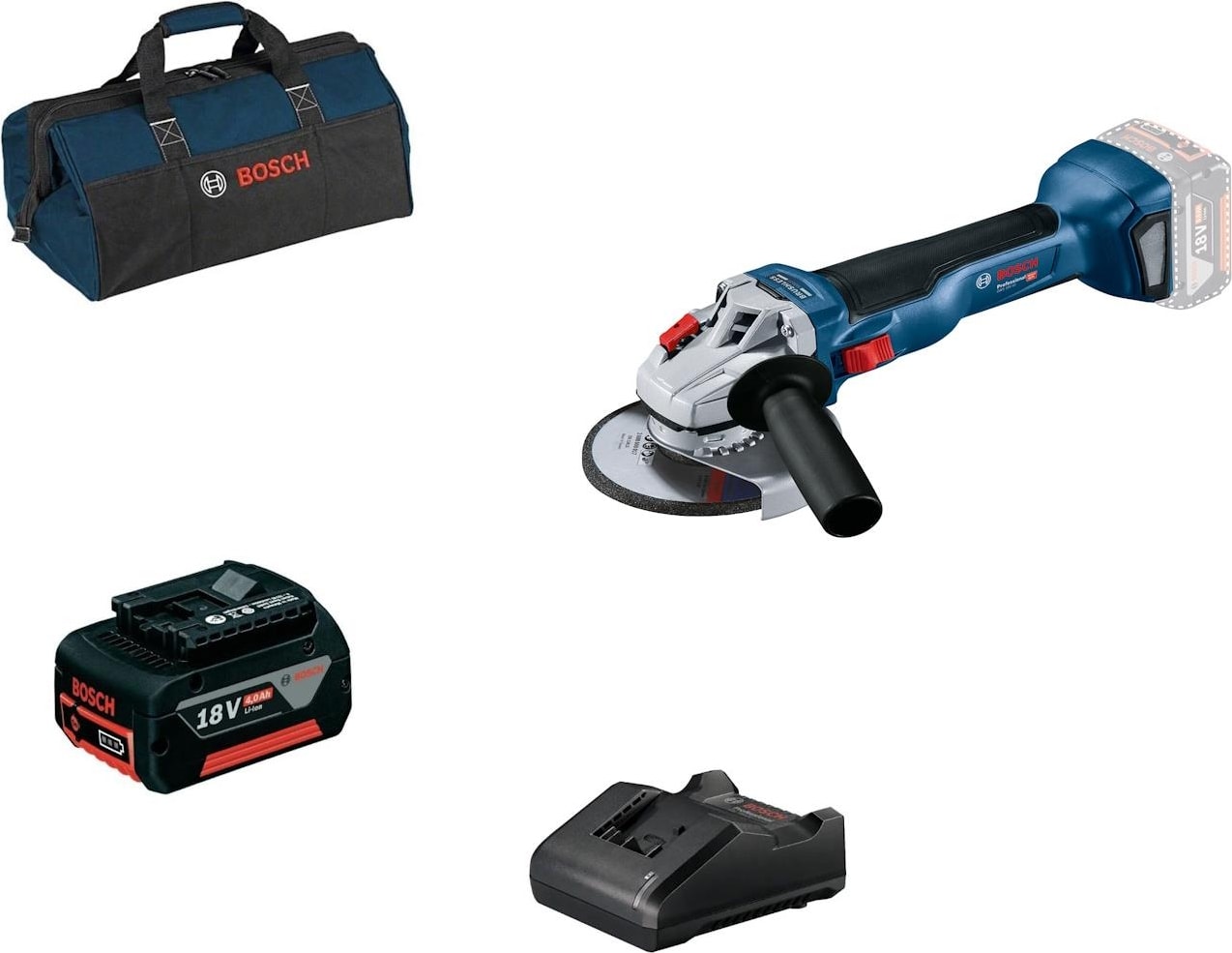 BOSCH Gws 18V-10 1X4.0AH Tek Akülü Taşlama Makinesi