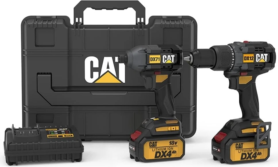 DX12K.2 18 VOLT/4.0AH Li-Ion Çift Akülü Kömürsüz Profesyonel Şarjlı Darbeli Matkap + DX71.2 Kömürsüz Darbeli Tornavida Kombo Set