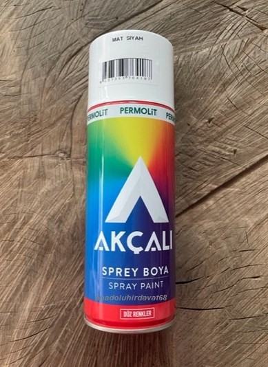 Mat Siyah Üstün Kalite Tampon Boyası Mat Siyah Sprey Boya 400 ml 526