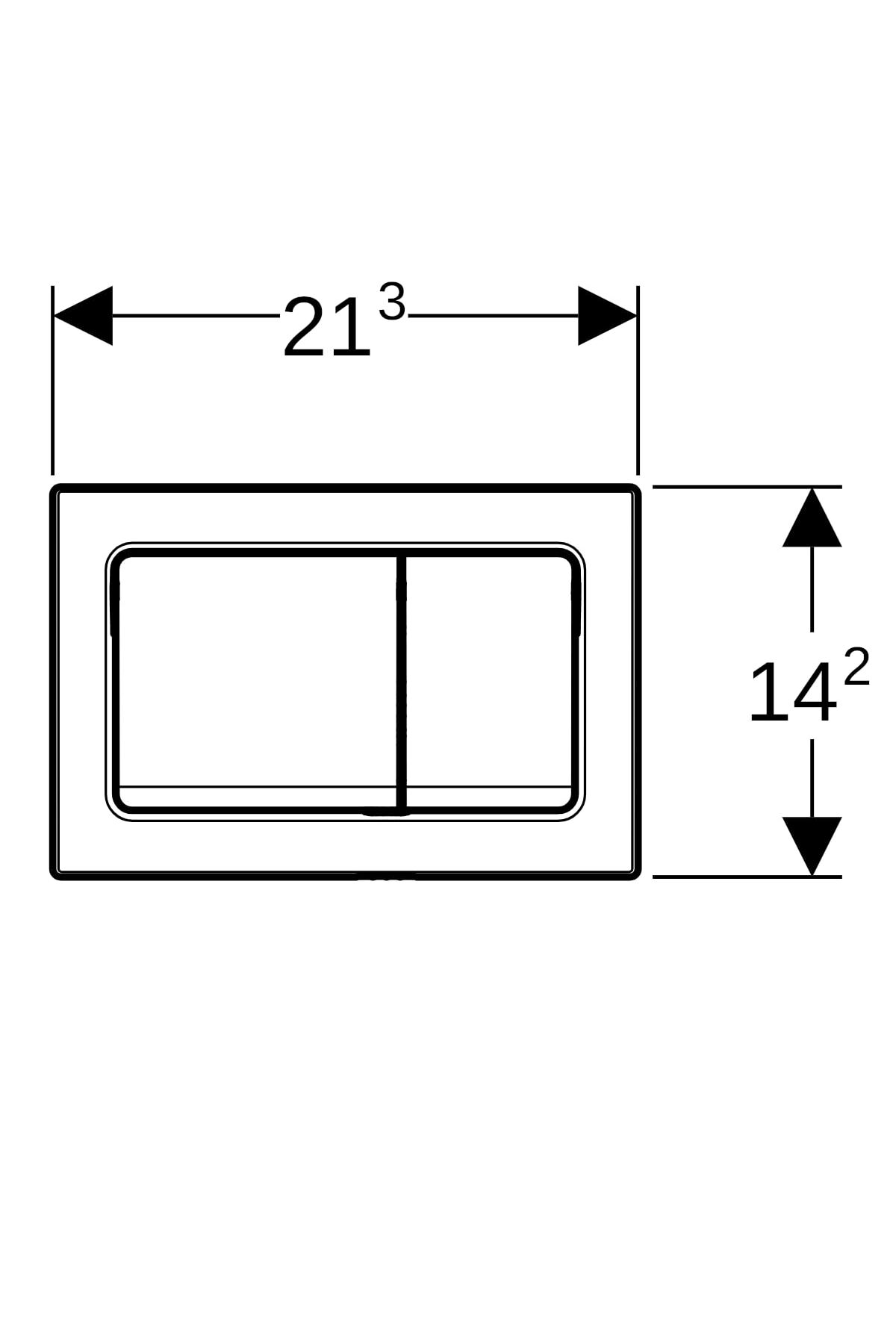 Kumanda Kapağı, Alpha30, Çift Basmalı, Siyah Krom, 115.055.QC.1