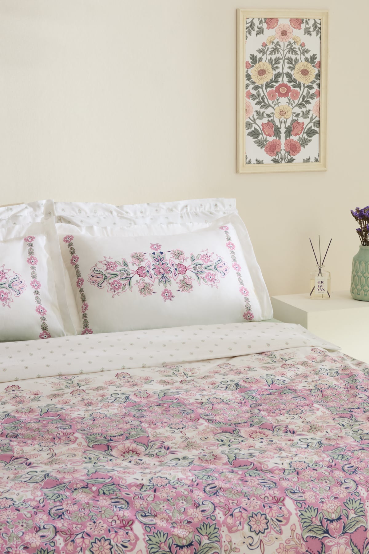 Arney %100 Pamuk Çift Kişilik Nevresim Takımı Pembe