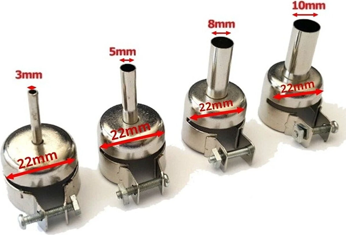 878D 898D Havya Uyumlu Hava Üfleme Nozul Başlık 3-5-8-10MM 4 Adet