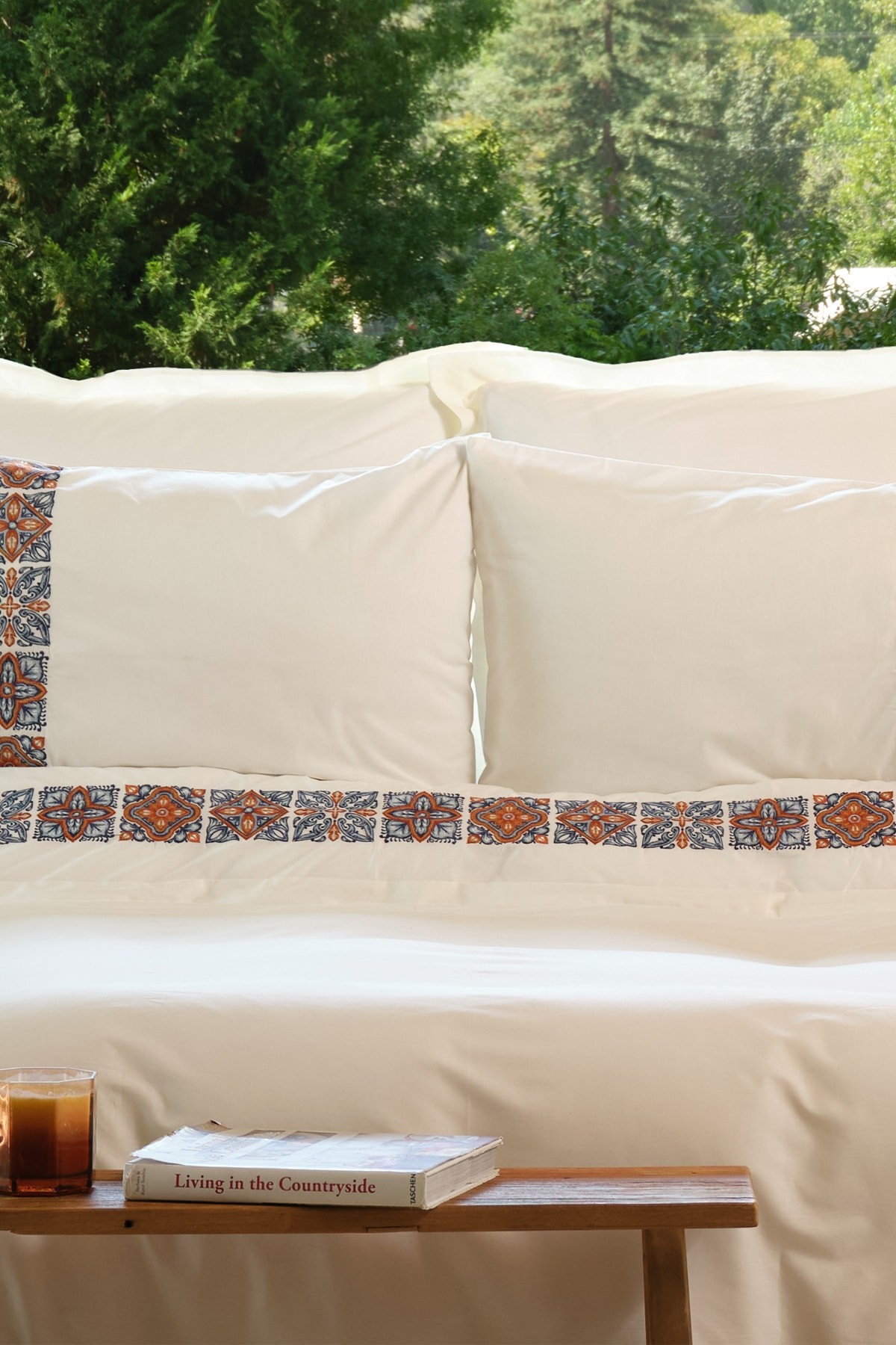 Fleur Multi Çift Kişilik Nakışlı Nevresim Yastık Seti