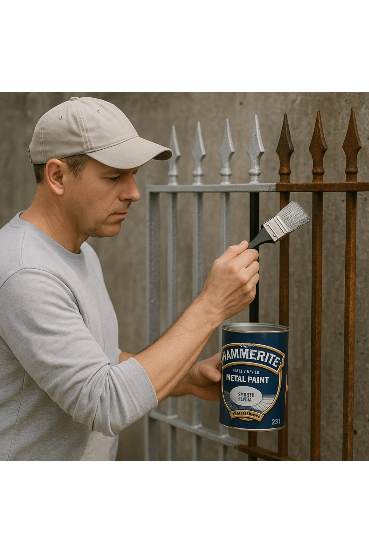 Hammerite Astarsız Boyasız Paslı Yüzey Metal Boyası Pürüzsüz Gümüş 0,75 L