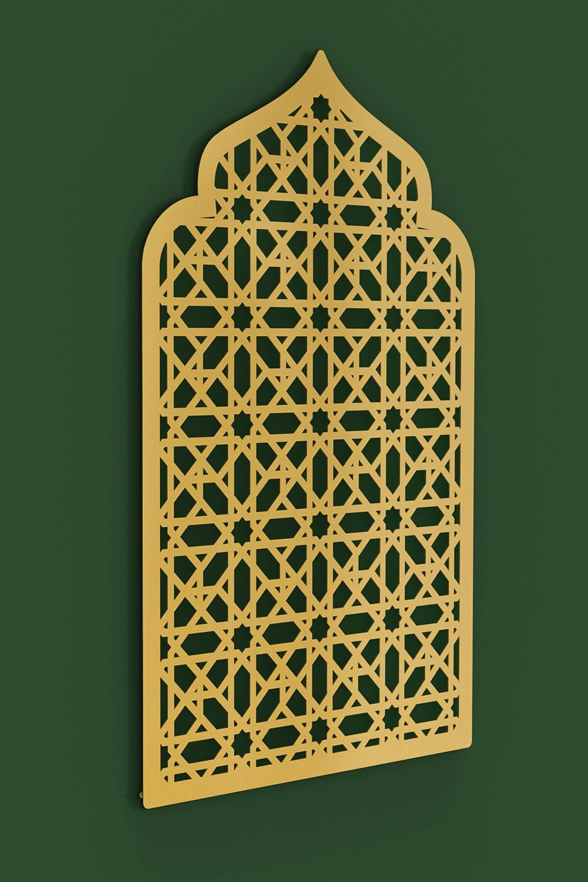 Mihrap Motifli Metal İslami Duvar Tablosu - Dini Ev Dekorasyonu - WAM228