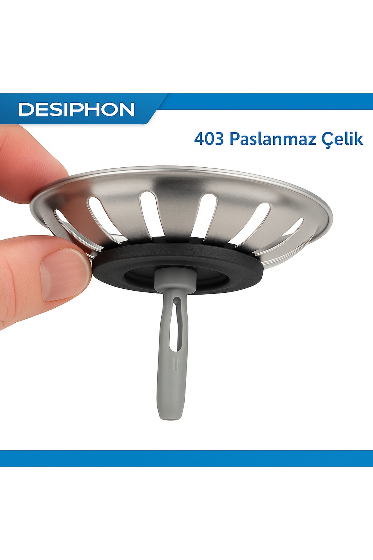 Çöpmak Mutfak Lavabo Sifon Gideri Paslanmaz Metal Tıpa Süzgeci 8 cm – Dayanıklı ve Uyumlu
