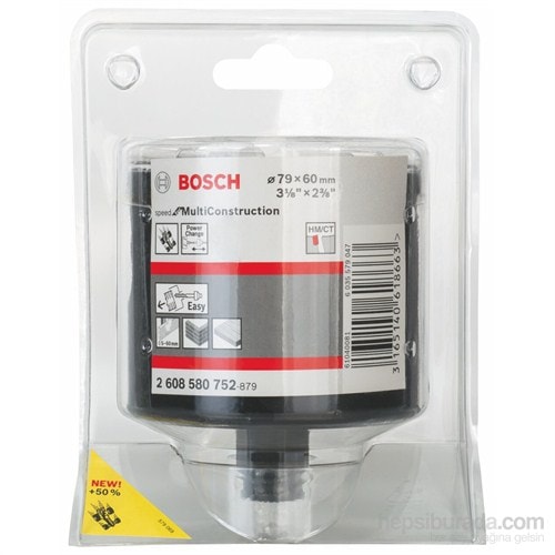 BOSCH - Speed Serisi Çok Amaçlı Delik Açma Testeresi (Panç) - 79 Mm, 3 1/8"