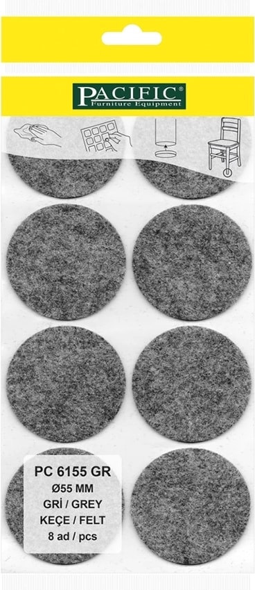 Gri Yapışkanlı Keçe (Ø 55 mm)