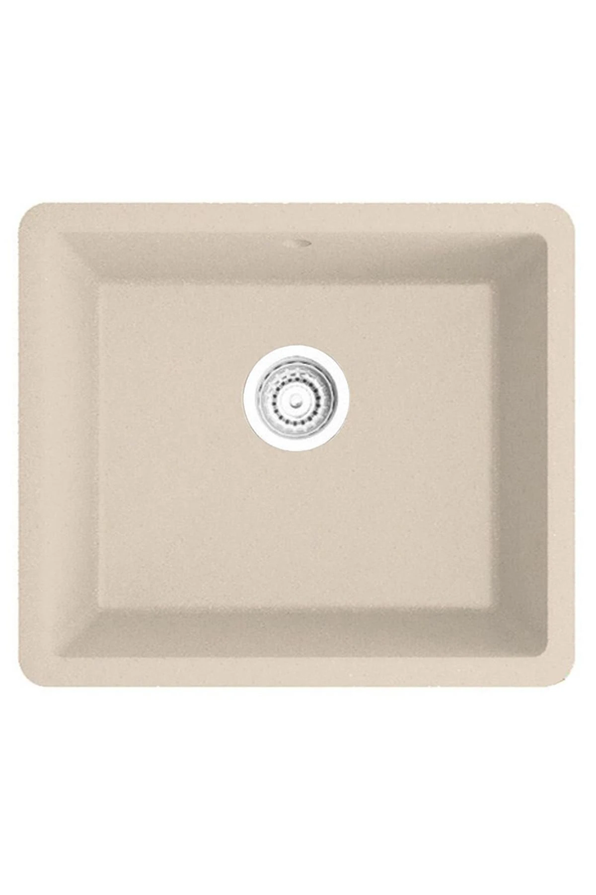 Blo -50/40 Tek Göz Granit Evye Siyah-beyaz-krem-antrasit-gri Bej (KREM)