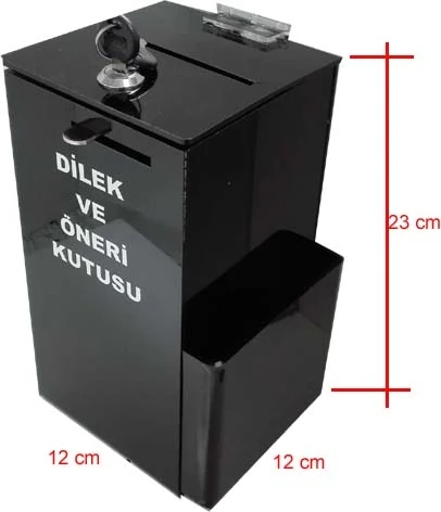 Siyah Masa ve Duvar Tipi Dilek Kutusu