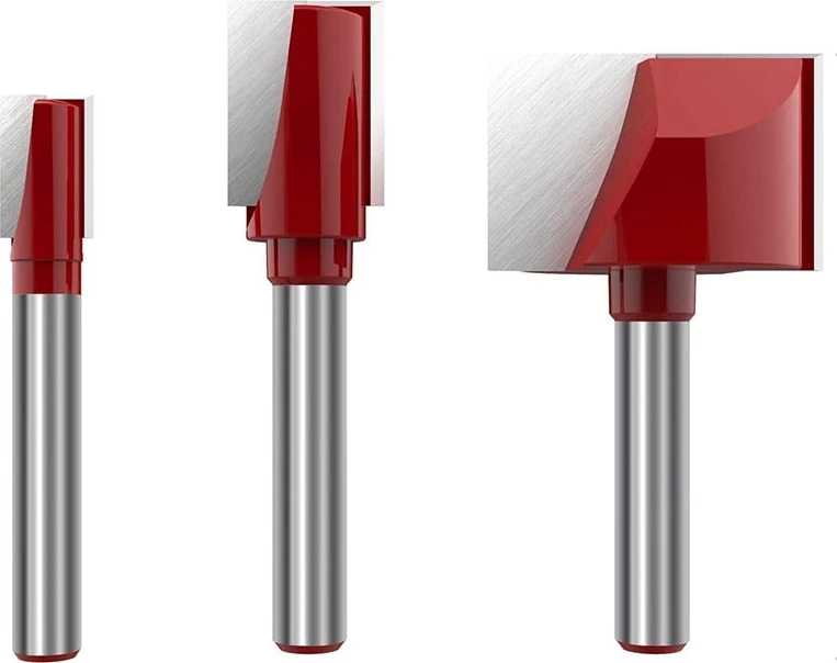 Adet Temizleme Alt Yönlendirici Bit Seti 6mm Shank Çift Flüt Karbür Kesici Düz Spoilboard Yüzey Planya Aracı (Yurt Dışından)