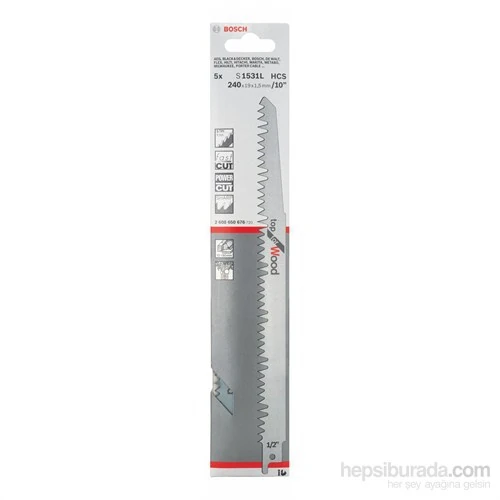 - Top Serisi Ahşap İçin Tilki Kuyruğu Bıçağı S 1531 L - 5'Li Paket