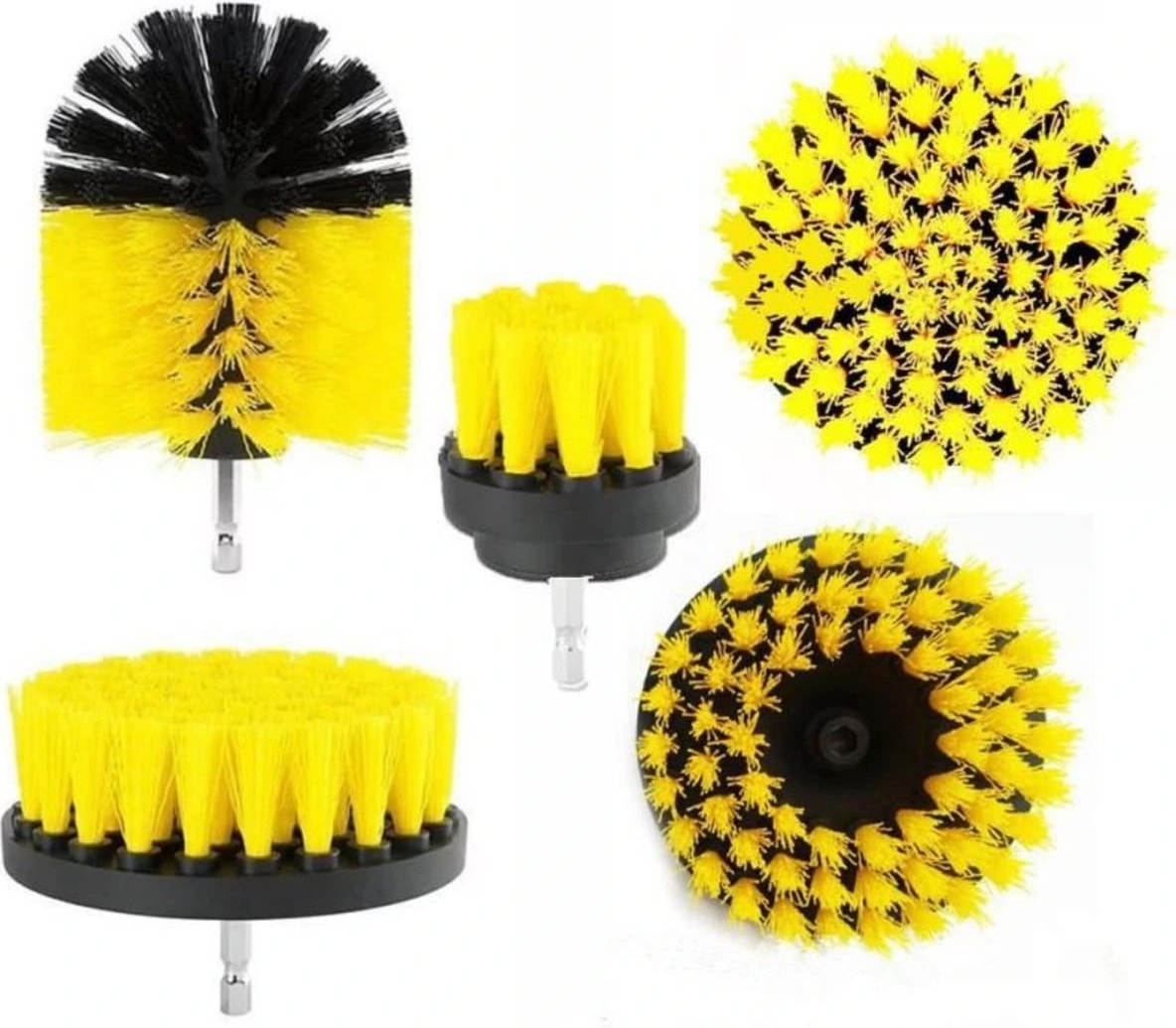 3lü Matkap Ucu Banyo Küvet Duşakabin Araba Tekerliği Koltuk Yıkama Temizleme Fırçası Seti (5047)
