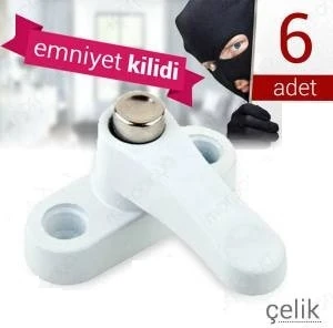 Pvc Kapı Pencere Emniyet Kilidi - Pimapen Kilidi - Çelik - 6 Adet