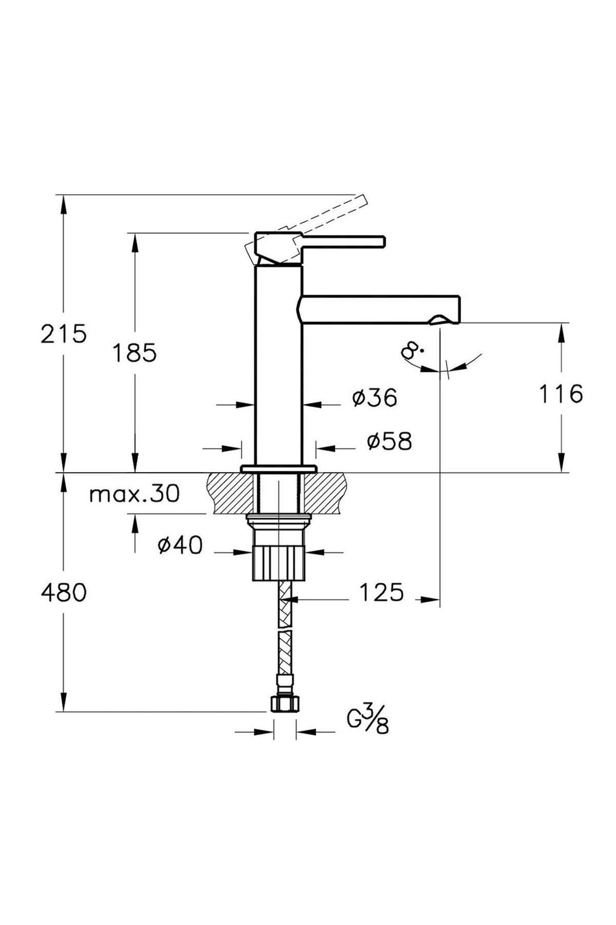 Origin Lavabo Bataryası Parlak Bakır A4255626