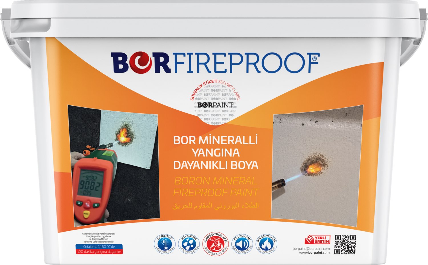 Bor Fıreproof Yangına Dayanıklı Boya 18KG