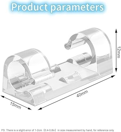 40 Adet Yapışkanlı Kablo Klipsi Seti - Kablo Düzenleyici, Masa Üstü ve Duvar Için Kablo Tutucu, Kablo Sabitleyici Aparat - Ev Ofis Kablo Yönetimi, Usb, Şarj, Ethernet, Mouse Için Uygundur